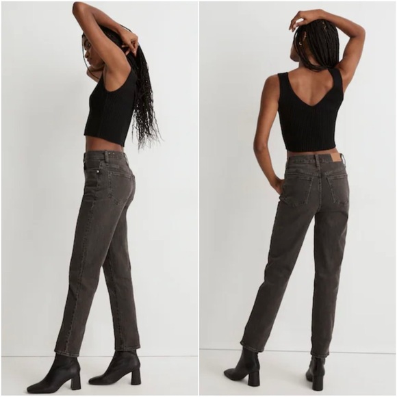 Madewell Jeans The Perfect Vintage Jean High Rise Lunar Wash Black Sz 25 - Picture 2 of 12